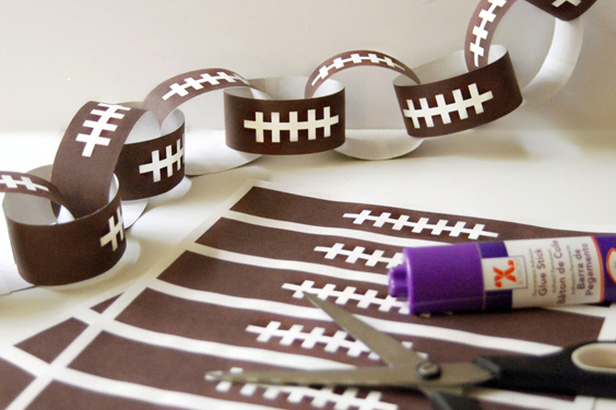 Football Paper Chain Links
