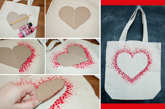 DIY Valentine's Day Tote Bag