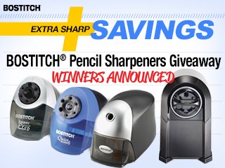 Bostitch Pencil Sharpener Winners Announced